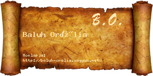 Baluh Orália névjegykártya